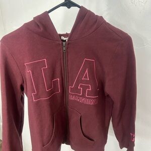 LA California Kids Hoodie - Maroon